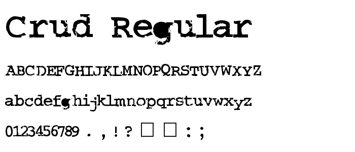 Crud Regular font
